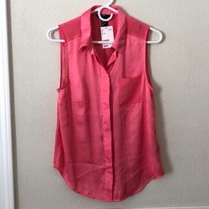 Sleeveless Pink Blouse